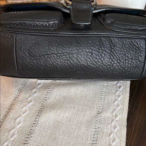 Vintage Coach Chelsea Black Pebbled Leather Shoulder - Picture 6 of 15
